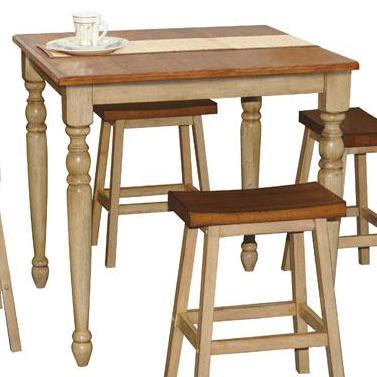 Winners Only Quails Run DQT13636W Transitional 36 Square Tall Table Dunk Bright Furniture Table Dining formal